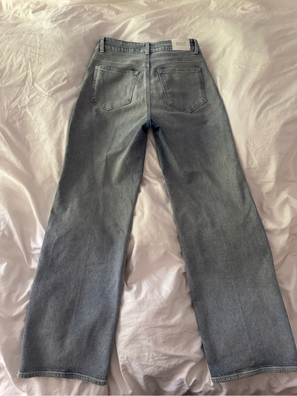 PAIGE Light Wash High-Rise Wide Leg Jeans - Picture 8 of 16